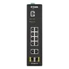 Šakotuvas D-LINK 12 Port L2 Industrial Smart Managed Switch su 10 x 1GBaseTX jungtys ir 2 x SFP jungtys