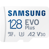 Atminties kortelė Samsung EVO Plus microSD 128 GB, Baltos spalvos