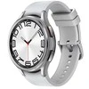 Išmanusis laikrodis Samsung Galaxy Watch 6 Classic LTE, 47 mm, Sidabro spalvos korpusas su baltos spalvos dirželiu