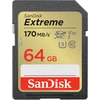 SanDisk Extreme 64GB SDXC atminties kortelė iš priekio