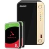 Serveris QNAP TS-264-8G 16TB Seagate IronWolf NAS rinkinys, įskaitant 2x 8TB Seagate IronWolf 3,5 colio SATA kietuosius diskus