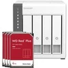 Serveris QNAP TS-433-4G 16TB WD Raudona Plus NAS paketas NAS su įsk. 4x 4TB WD Raudona Plus 3,5 colio SATA kietasis diskas