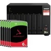 Serveris QNAP TS-673A-8G 36TB Seagate IronWolf NAS-Bundle NAS inkl. 6x 6TB Seagate IronWolf 3.5 col. SATA HDD