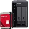 Serveris QNAP TR-002 8TB WD Raudona Pro HDD NAS-Bundle NAS-Erweiterungsgehäuse inkl. 2x 4TB WD Raudona Pro HDD 3.5 col. SATA