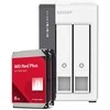 Serveris QNAP TS-216G 12TB WD Raudona Plus NAS paketas NAS su įsk. 2x 6TB WD Raudona Plus 3,5 colio SATA kietasis diskas