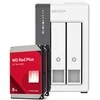 Serveris QNAP TS-216G 16TB WD Raudona Plus NAS NAS rinkinys, įskaitant 2x 8TB WD Raudona Plus 3,5 colio SATA kietąjį diską