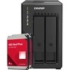 Serveris QNAP TS-253E-8G 8TB WD Raudona Plus NAS rinkinys NAS su 2 x 4TB WD Raudona Plus 3,5 colio SATA kietaisiais diskais