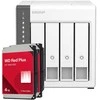 Serveris QNAP TS-433-4G 8TB WD Raudona Plus NAS rinkinys NAS su 2x 4TB WD Raudona Plus 3,5 colio SATA kietaisiais diskais