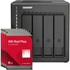 Serveris QNAP TS-453E-8G 32TB WD Raudona Plus NAS-Bundle NAS inkl. 4x 8TB WD Raudona Plus 3.5 col. SATA HDD