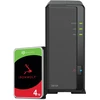 Serveris Synology DS124 4TB Seagate IronWolf NAS rinkinys NAS su 1x 4TB Seagate IronWolf 3,5 colio SATA kietuoju disku