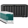 „Synology DS1825+ 128TB Plus HDD NAS“ rinkinys, NAS su 8 x 16 TB „Synology Plus“ 3,5 colio SATA kietaisiais diskais