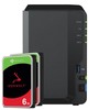 Serveris Synology DS223 12TB Seagate IronWolf NAS rinkinys NAS, įskaitant 2x 6TB Seagate IronWolf 3,5 colio SATA kietąjį diską