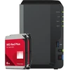 Serveris Synology DS223 12TB WD Raudona Plus NAS rinkinys NAS, įskaitant 2x 6TB WD Raudona Plus 3,5 colio SATA kietąjį diską