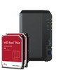 Serveris Synology DS223 8TB WD Raudona Plus NAS rinkinys NAS, įskaitant 2x 4TB WD Raudona Plus 3,5 colio SATA kietąjį diską
