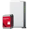 Serveris Synology DS223j 12TB WD Raudona Plus NAS rinkinys NAS, įskaitant 2x 6TB WD Raudona Plus 3,5 colio SATA kietąjį diską