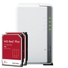 Serveris Synology DS223j 12TB WD Raudona Plus NAS rinkinys NAS, įskaitant 2x 6TB WD Raudona Plus 3,5 colio SATA kietąjį diską