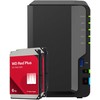Serveris Synology DS225+ 12TB WD Raudona Plus NAS-Bundle NAS inkl. 2x 6TB WD Raudona Plus 3.5 col. SATA HDD