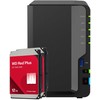 Serveris Synology DS225+ 24TB WD Raudona Plus NAS-Bundle NAS inkl. 2x 12TB WD Raudona Plus 3.5 col. SATA HDD