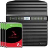 Serveris Synology DS423 32TB IronWolf NAS paketas NAS su 4x 8TB IronWolf 3,5 colio SATA kietuoju disku