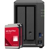 Serveris „Synology DS725+“ 12 TB „WD Raudona Plus“ NAS rinkinys, NAS su 2 x 6 TB „WD Raudona Plus“ 3,5 colio SATA kietaisiais diskais
