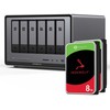 Serveris „UGREEN DXP6800 Pro 16TB Seagate IronWolf NAS“ rinkinys, įskaitant 2 x 8 TB „Seagate IronWolf“ 3,5 colio SATA kietuosius diskus