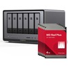 Serveris „UGREEN DXP6800 Pro 24TB WD Raudona Plus NAS“ rinkinys, NAS su 6 x 4 TB „Seagate IronWolf“ 3,5 colio SATA kietaisiais diskais