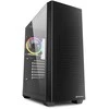 Sharkoon VS9 RGB, Tower tipo korpusas - juodas, grūdintas stiklas