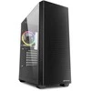 Sharkoon VS9 RGB, Tower tipo korpusas - juodas, grūdintas stiklas