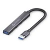 Sonero USB 3.2 Gen1x1 Hub - 4 Port mit USB-A Stecker 0,50m - Kosminė pilka