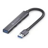 Sonero USB 3.2 Gen1x1 Hub - 4 Port mit USB-A Stecker 0,50m - Kosminė pilka