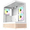 Thermaltake View 270 Plus WS ARGB , Tower-case - baltas/holz, Tempered Glass x 2, Holz-Struktur