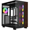 Thermaltake View 380 XL WS ARGB , Tower-case - juodas/holz, Tempered Glass x 2, Holz-Struktur