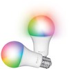 Trust E27 DUO-PACK LED RGBCW WI-FI Smarte WiFi LED-Lampe, baltas und farbig, Fassung E27, von Ihrem Išmanusis telefonas/Planšetė zu steuern