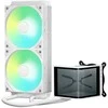 TRYX PANORAMA SE ARGB 240 All-in-One Liquid Cooler, 3D-AMOLED Ekranas – 240mm, baltos spalvos