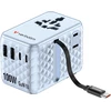 Verbatim kelioninis įkroviklis EU/UK/US GaN 2xUSB-C/2xUSB-A/1xUSB-C PD 100W mėlynos spalvos 30192