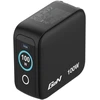 Verbatim Mini GaN Charger 100W with Ekranas, 2× USB-C PD, 1× USB-A QC 3.0, Juodas