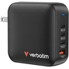 Verbatim Mini GaN Charger 165W Universalus Juoda AC Spartusis įkrovimas Vidaus