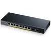 Šakotuvas ZYXEL GS1100-10HPV2, nevaldomas POE 8X gigabitas, 2X šviesolaidinis uplink, 130 vatų POE (5 metų garantija)