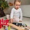 Medinis traukinys Woopie Žalias, su magnetiniais vagonais