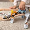 Tooky Toys Medinis traukinių rinkinys Tooky Toy, kosminė raketa