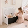 Tooky Toys Žaislų skrynia Tooky Toy, su sėdyne