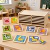 Viga Toys Dėlionė medinė Viga, 12 lentelių