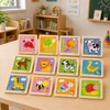 Viga Toys Dėlionė medinė Viga, 12 lentelių