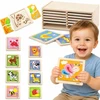 Viga Toys Dėlionė medinė Viga, 12 lentelių