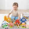 Viga Toys Medinis konstruktorius Viga, kibiras su rankena