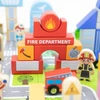 Viga Toys Medinis konstruktorius Viga, kibiras su rankena
