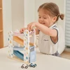 Viga Toys Žaislas trasa VIGA PolarB, 4 sunumeruoti automobiliai