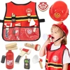 Viga Toys Žaislas ugniagesio rinkinys Viga, su liemene