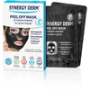 Juodoji plėvelinė kaukė giliam veido odos valymui, SYNERGY DERM nulupama kaukė / 4 x 7 g