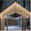 Girlianda-varvekliai su blykste 15m. 300LED šiltai balta